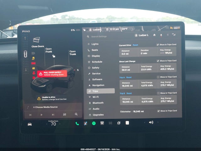 2025 Tesla Model 3 Long Range Rear-wheel Drive/standard Rear-wheel Drive მანქანა იყიდება აუქციონზე, vin: 5YJ3E1EA3SF999482, აუქციონის ნომერი: 45040327