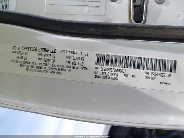 Aukcja sprzedaży 2014 Dodge Charger Se, vin: 2C3CDXBG7EH191637, numer aukcji: 45040476