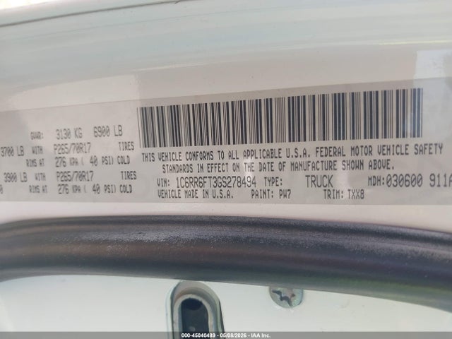 1C6RR6FT3GS278494 RAM 1500 Express