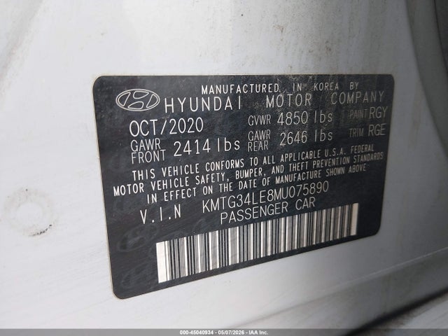 Продаж на аукціоні авто 2021 Genesis G70 3.3t Rwd, vin: KMTG34LE8MU075890, номер лоту: 45040934