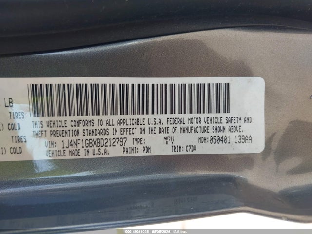 Aukcja sprzedaży 2011 Jeep Patriot Sport, vin: 1J4NF1GBXBD212797, numer aukcji: 45041035