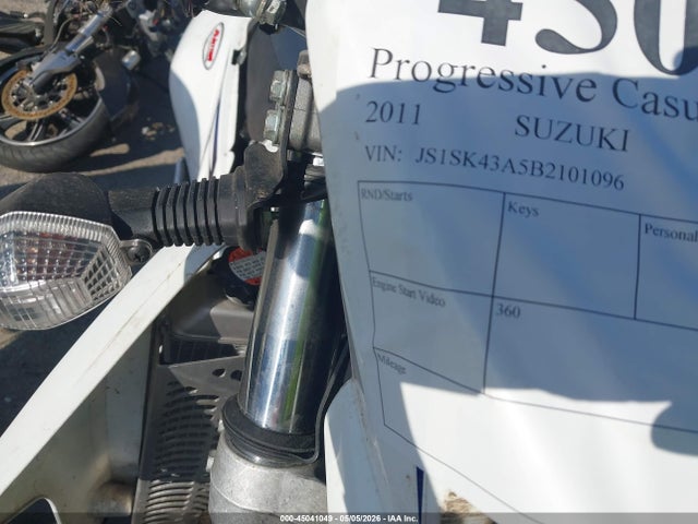 2011 Suzuki Dr-z400 S მანქანა იყიდება აუქციონზე, vin: JS1SK43A5B2101096, აუქციონის ნომერი: 45041049