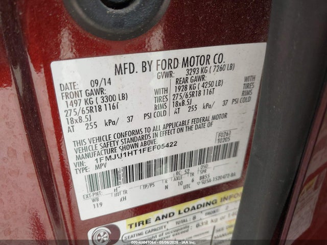 1FMJU1HT1FEF05422 Ford Expedition Xlt
