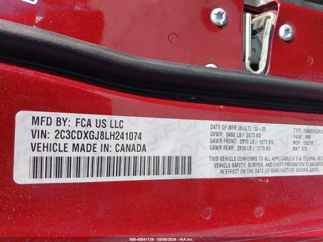 Dodge Charger Scat Pack Rwd 2020 2C3CDXGJ8LH241074 Image 9