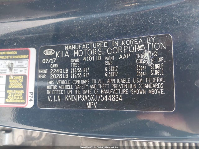 Aukcja sprzedaży 2018 Kia Soul +, vin: KNDJP3A5XJ7544834, numer aukcji: 45041322