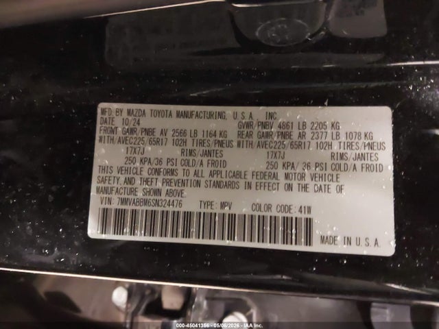 Aukcja sprzedaży 2025 Mazda Cx-50 2.5 S Preferred Package, vin: 7MMVABBM6SN324476, numer aukcji: 45041356
