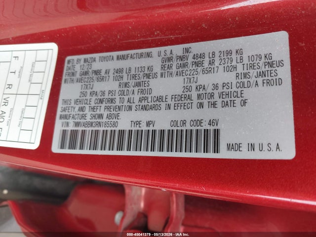 Aukcja sprzedaży 2024 Mazda Cx-50 2.5 S Preferred, vin: 7MMVABBM3RN185580, numer aukcji: 45041379