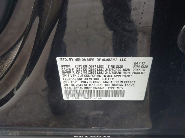Продаж на аукціоні авто 2017 Acura Mdx Technology Package, vin: 5FRYD4H51HB035835, номер лоту: 45041462