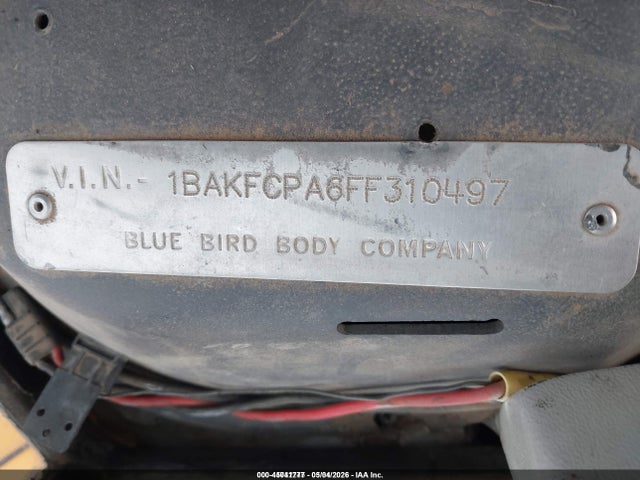 Blue Bird School Bus / Transit Bus 2015 1BAKFCPA6FF310497 Image 9