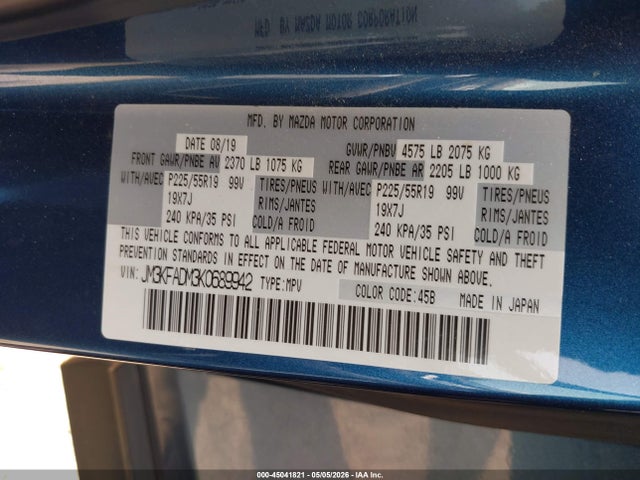 Mazda Cx-5 Grand Touring 2019 JM3KFADM3K0689942 Image 9