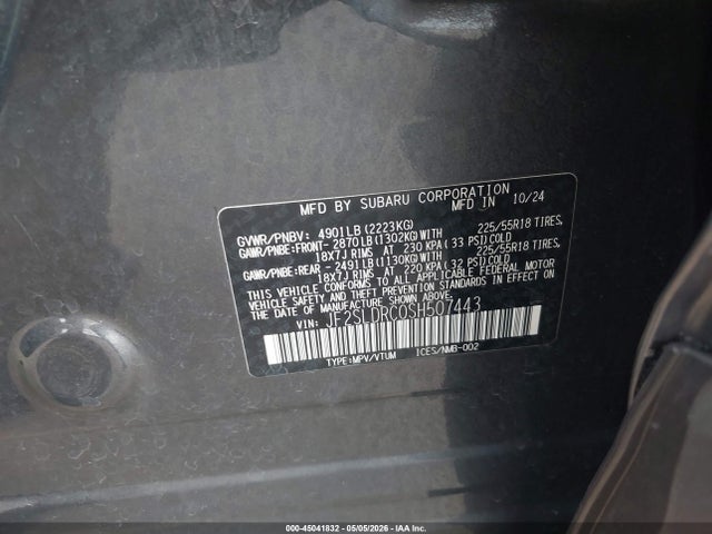 Subaru Forester Limited 2025 JF2SLDRC0SH507443 Image 9