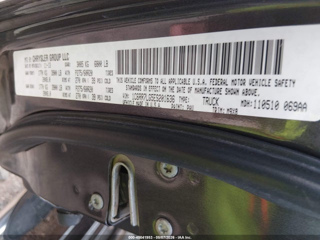 2014 Ram 1500 Big Horn მანქანა იყიდება აუქციონზე, vin: 1C6RR7LG5ES201636, აუქციონის ნომერი: 45041953
