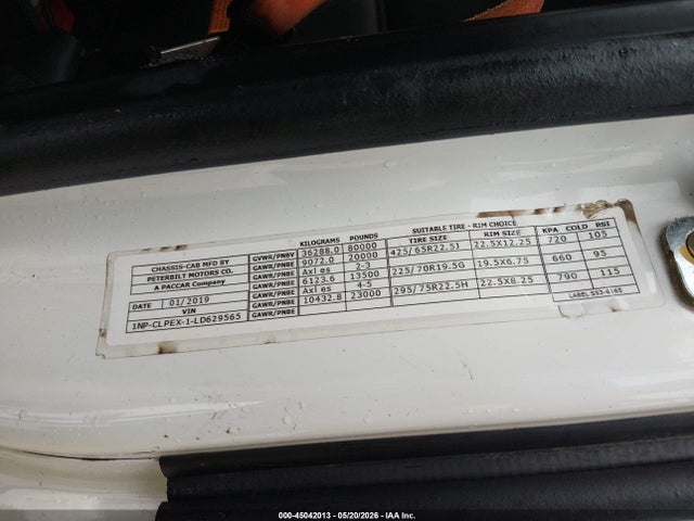 Продажа на аукционе авто 2020 Peterbilt 567, vin: 1NPCLPEX1LD629565, номер лота: 45042013