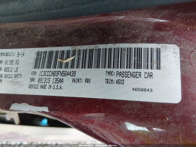 Продаж на аукціоні авто 2015 Chrysler 200 Limited, vin: 1C3CCCAB3FN564439, номер лоту: 45042056