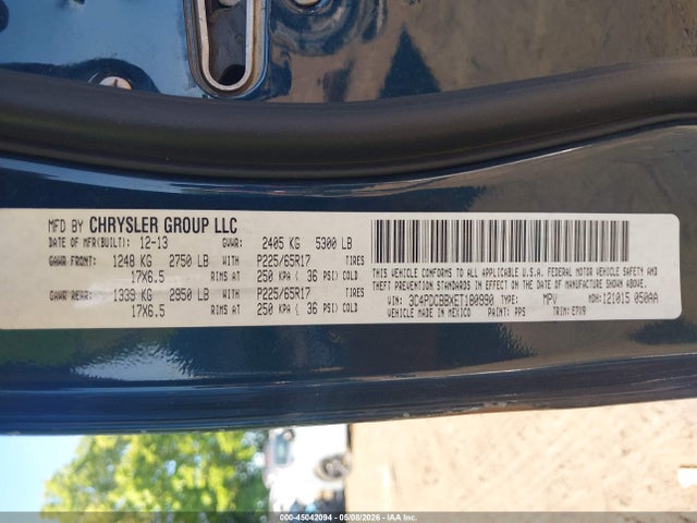 Aukcja sprzedaży 2014 Dodge Journey Sxt, vin: 3C4PDCBBXET180990, numer aukcji: 45042094
