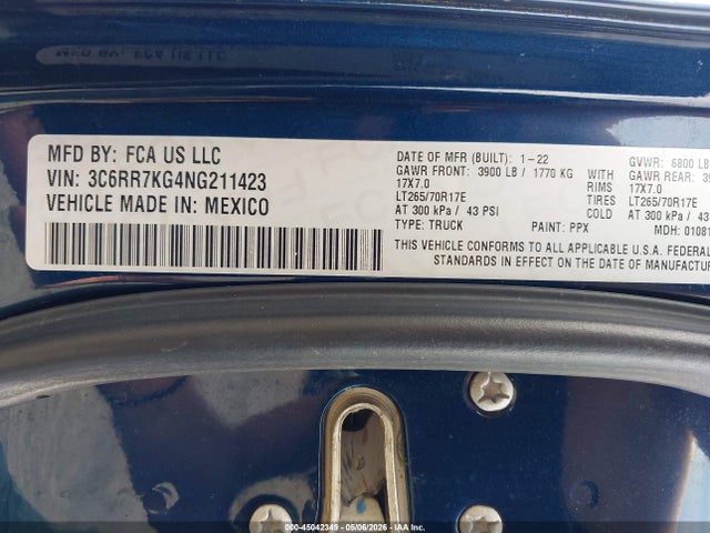 3C6RR7KG4NG211423 RAM 1500 Classic
