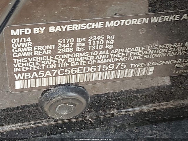 Продажа на аукционе авто 2014 Bmw 528i Xdrive, vin: WBA5A7C56ED615975, номер лота: 45042396