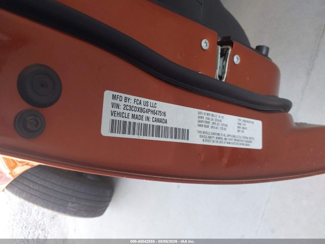 2023 Dodge Charger Sxt მანქანა იყიდება აუქციონზე, vin: 2C3CDXBG4PH647516, აუქციონის ნომერი: 45042555