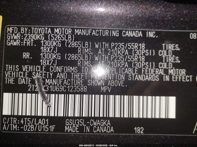 Продажа на аукционе авто 2009 Lexus Rx 350, vin: 2T2HK31U69C123588, номер лота: 45042672