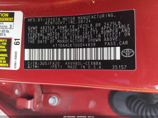 Toyota CAMRY LE 2025 4T1DAACK1SU044839 Image 9