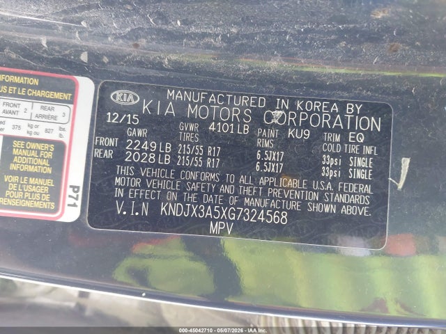 KNDJX3A5XG7324568 KIA Soul !