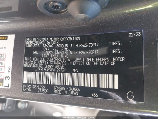JTERU5JR7P6129734 Toyota 4runner Trd Off Road Premium