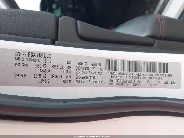 1C4RJFLTXLC225364 Jeep Grand Cherokee Trailhawk 4x4