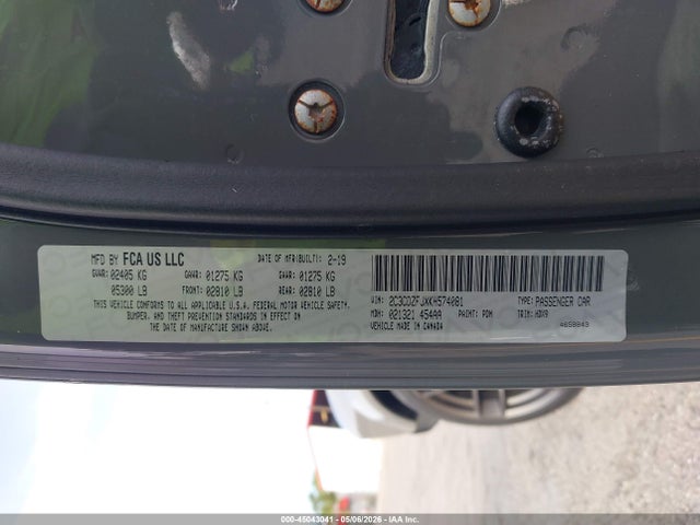 Продаж на аукціоні авто 2019 Dodge Challenger R/t Scat Pack, vin: 2C3CDZFJXKH574081, номер лоту: 45043041