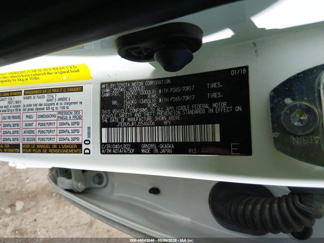 JTEBU5JR1J5546006 Toyota 4runner Sr5 Premium