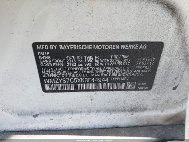 WMZYS7C5XK3F44944 Mini Countryman Cooper