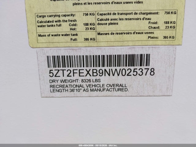 Coachmen Freedom Express 2022 5ZT2FEXB9NW025378 Image 9