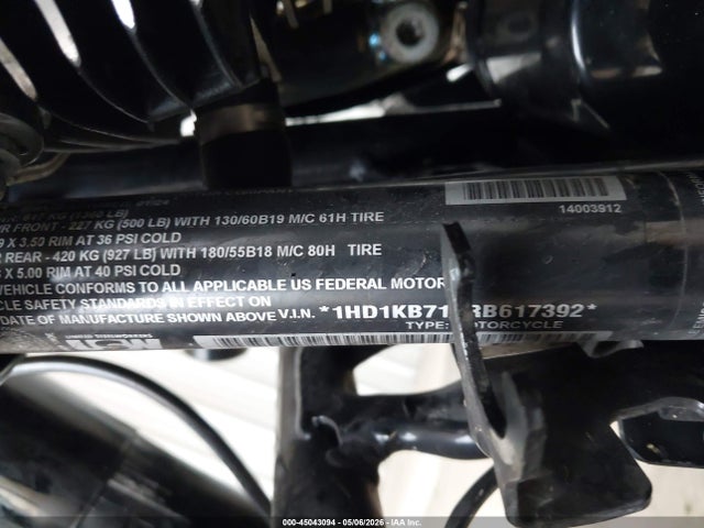 Продажа на аукционе авто 2024 Harley-davidson Flhx, vin: 1HD1KB712RB617392, номер лота: 45043094