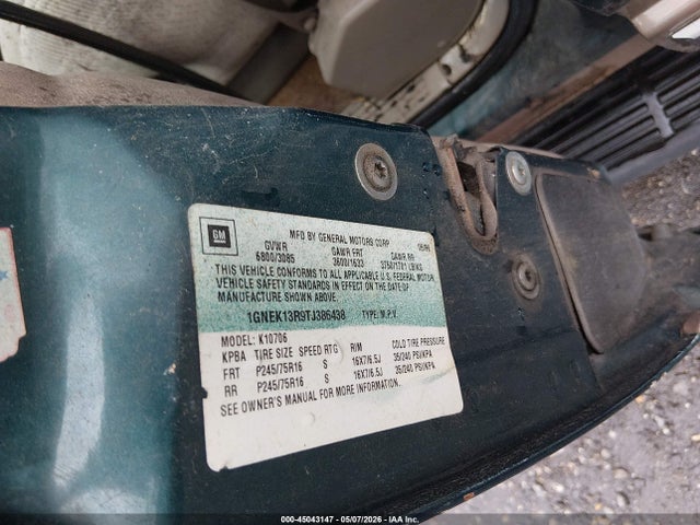 Aukcja sprzedaży 1996 Chevrolet Tahoe K1500, vin: 1GNEK13R9TJ386438, numer aukcji: 45043147