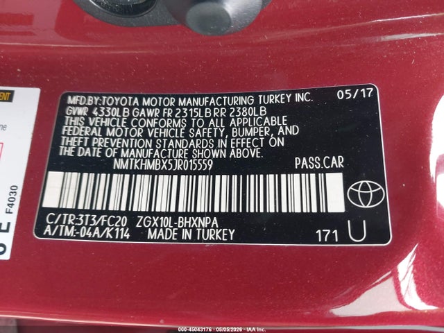 Aukcja sprzedaży 2018 Toyota C-hr Xle Premium, vin: NMTKHMBX5JR015559, numer aukcji: 45043176
