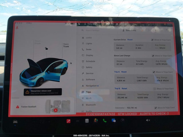 Продаж на аукціоні авто 2019 Tesla Model 3 Long Range/performance, vin: 5YJ3E1EB5KF437432, номер лоту: 45043250