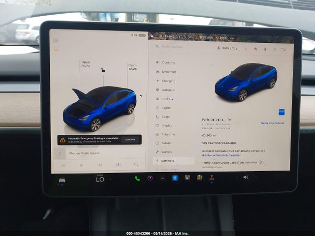 Продажа на аукционе авто 2023 Tesla Model Y Awd/long Range Dual Motor All-wheel Drive, vin: 7SAYGDEE6PA041108, номер лота: 45043266