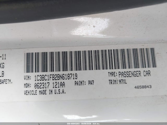 Aukcja sprzedaży 2011 Chrysler 200 Touring, vin: 1C3BC1FB2BN618719, numer aukcji: 45043283