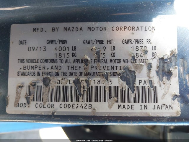 Mazda Mazda3 I Touring 2014 JM1BM1L71E1118085 Image 9