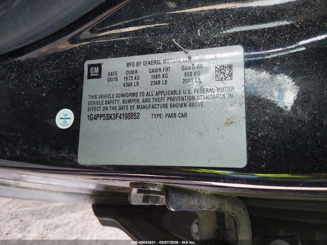 Aukcja sprzedaży 2015 Buick Verano, vin: 1G4PP5SK3F4198852, numer aukcji: 45043431