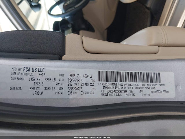 Продажа на аукционе авто 2017 Jeep Grand Cherokee Laredo 4x4, vin: 1C4RJFAGXHC857939, номер лота: 45043612