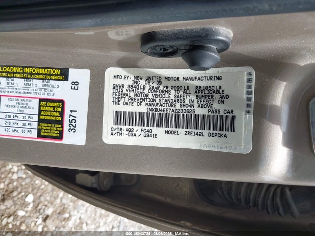 Aukcja sprzedaży 2010 Toyota Corolla Le, vin: 1NXBU4EE7AZ233825, numer aukcji: 45043724