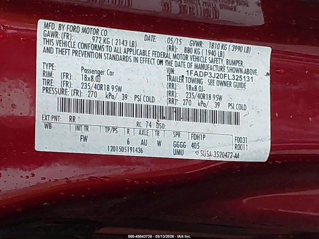 Ford Focus Titanium 2015 1FADP3J20FL325131 Image 9