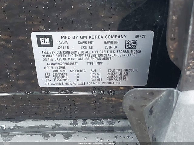 45043923 :رقم المزاد ، KL4MMBS20PB049577 vin ، 2023 Buick Encore Gx Preferred Fwd مزاد بيع