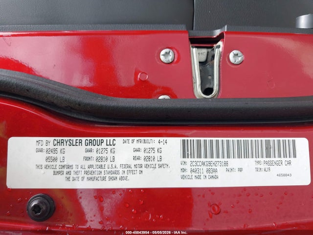 Продажа на аукционе авто 2014 Chrysler 300c Awd, vin: 2C3CCAKG9EH273188, номер лота: 45043954