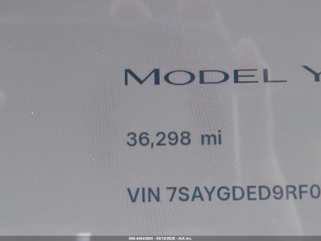 Продажа на аукционе авто 2024 Tesla Model Y Long Range Single Motor Rear-wheel Drive/rwd, vin: 7SAYGDED9RF092793, номер лота: 45043985