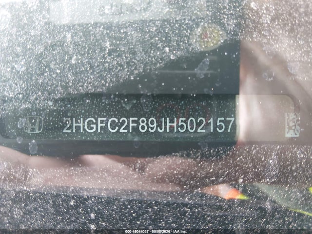 Продажа на аукционе авто 2018 Honda Civic Ex, vin: 2HGFC2F89JH502157, номер лота: 45044037