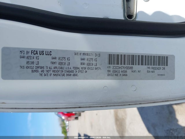 45044111 :رقم المزاد ، 2C3CDXHG7KH585089 vin ، 2019 Dodge Charger Gt Rwd مزاد بيع