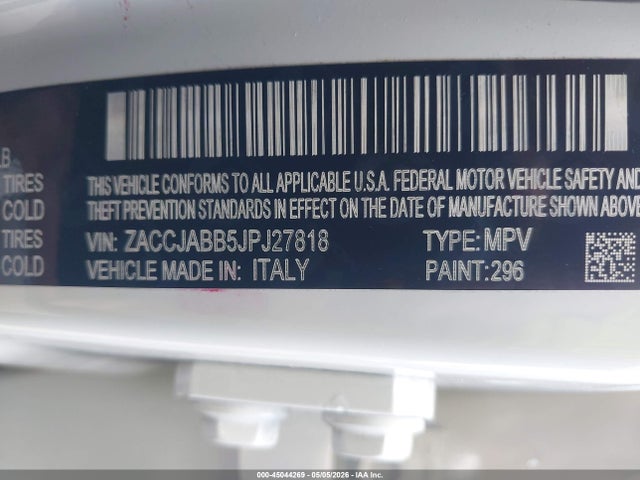 ZACCJABB5JPJ27818 Jeep Renegade Latitude Fwd