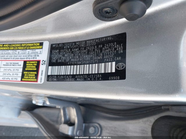 4T1T11AK5PU817575 Toyota CAMRY SE
