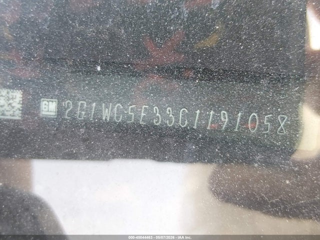 45044463 :رقم المزاد ، 2G1WC5E33C1191058 vin ، 2012 Chevrolet Impala Ltz مزاد بيع